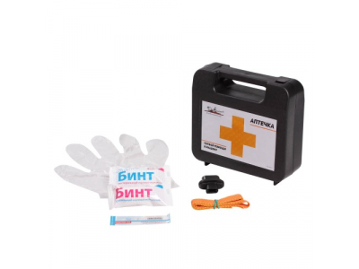 Аптечка первой помощи в машину, пласт. футляр
