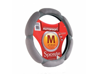 Оплётка руля замша (6 подушечек) (св.серая) (М)
