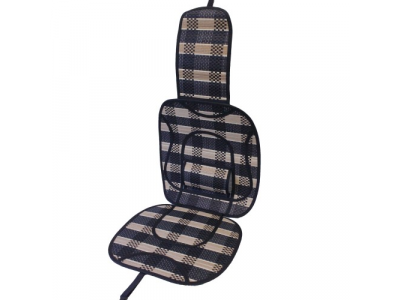 Накидка на сиденье Бамбук+Текстиль черный (2шт.)