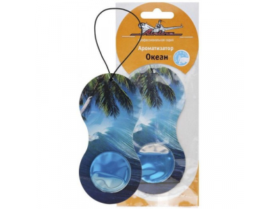Ароматизатор воздуха подвесной гелевый AIRLINE Восьмерка океан