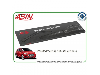 Дефлекторы окон (к-т 4шт.) (PG 208 HB-5D 2012-)/ASIN.DK2569 ASIN