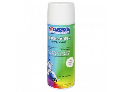 Краска-спрей ABRO MASTERS (белый матовый), 400 мл