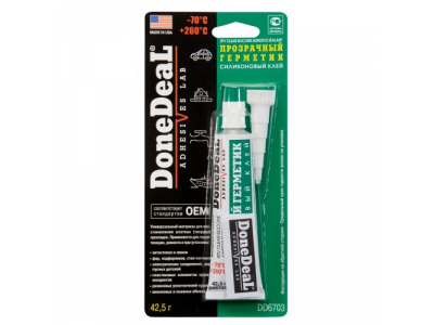 Прозрачный силиконовый герметик-клей для стекол