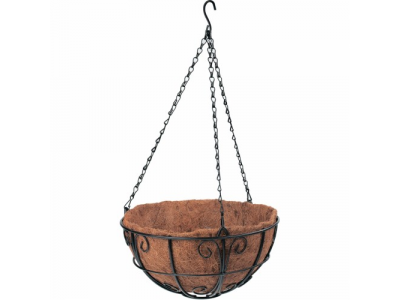 Подвесное кашпо с декором, 30 см, с кокосовой корзиной PALISAD
