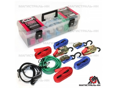 Стяжка груза комплект 2х4,5м., 2х3,5м.,резинки 2х1м.,2х0,5м. "RedMark"