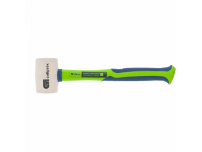 Киянка резиновая, 225 г., белая резина, фибергласовая рукоятка СИБРТЕХ