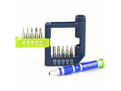 Отвертка для точных работ с набором бит, 21 шт, CrV Сибртех