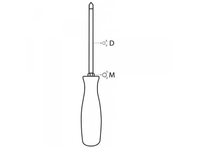 Отвертка с узким жалом SL3.2, 75 мм