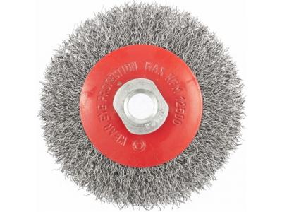 Щетка для УШМ, 100 мм, М14, "тарелка", витая проволока// MATRIX