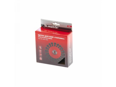 Щетка для УШМ, 115 мм, М14, "тарелка", крученая проволока 0,5 мм// MATRIX