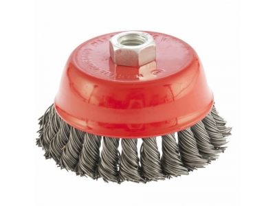 Щетка для УШМ, 100 мм, М14, "чашка", крученая проволока 0,8 мм// MTX