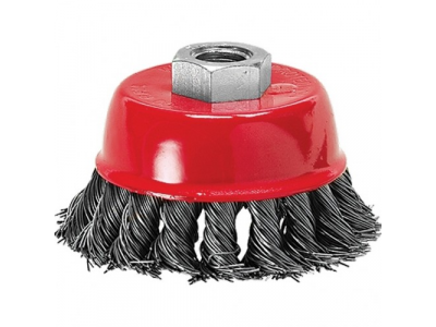 Щетка для УШМ, 65 мм, М14, "чашка", крученая проволока 0,5 мм// MATRIX