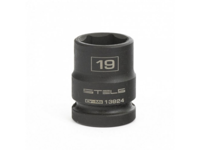 Головка ударная шестигранная, 19 мм, 1/2, CrMo Stels