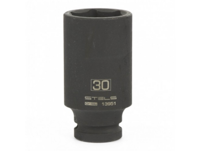 Головка ударная удлиненная шестигранная, 30 мм, 1/2, CrMo Stels
