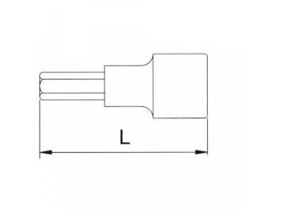 Головка торцевая с шестигранной вставкой 1/2" 1/2" L=55мм
