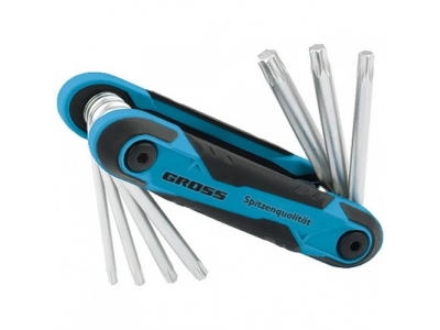 Набор ключей имбусовых Hex, 1,5-8 мм CrV, складные, 8 шт. //Gross