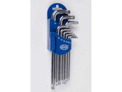 Набор торксов угловых длинных с отверстием 9пр. T10-T50