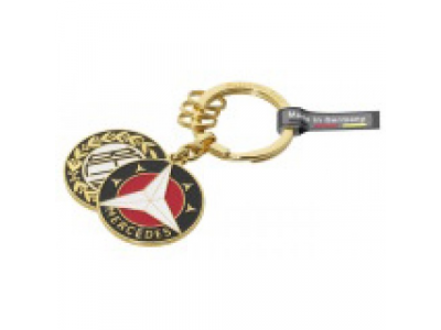 Брелок Mercedes-Benz Key Ring, Sindelfingen, Gold, Brass, артикул B66041523