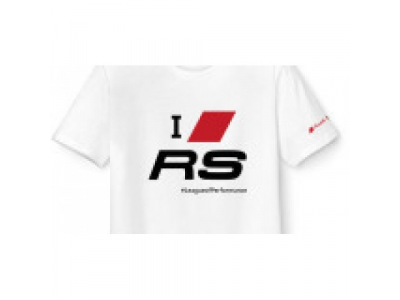 Мужская футболка Audi Mens Fanshirt, RS, white, артикул 3131601502