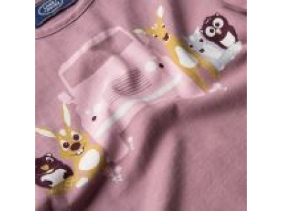 Футболка для девочек Land Rover Girls Graphic T-shirt, Duski Pink