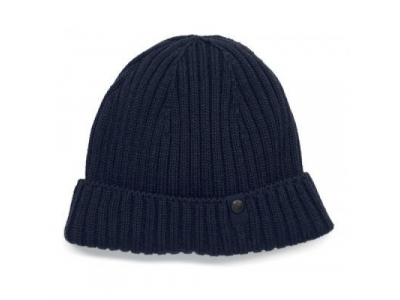 Вязаная шерстяная шапка BMW Knitted Beanie, Dark Blue