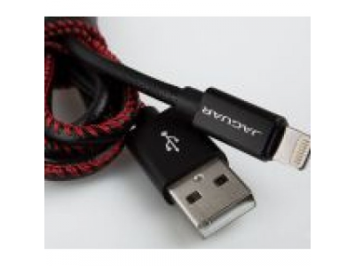 Кабель для iPhone Jaguar Leather Wrapped iPhone Cable, Black
