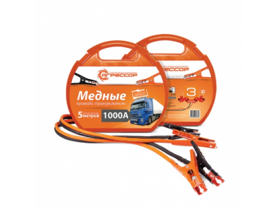 Провода пусковые(прикуриватель) 1000А "Агрессор", 5 м (медные)
