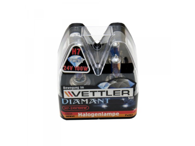 Лампа галоген.H7 24 V 100 W Diamant (к-т) (Px26d) VETTLER